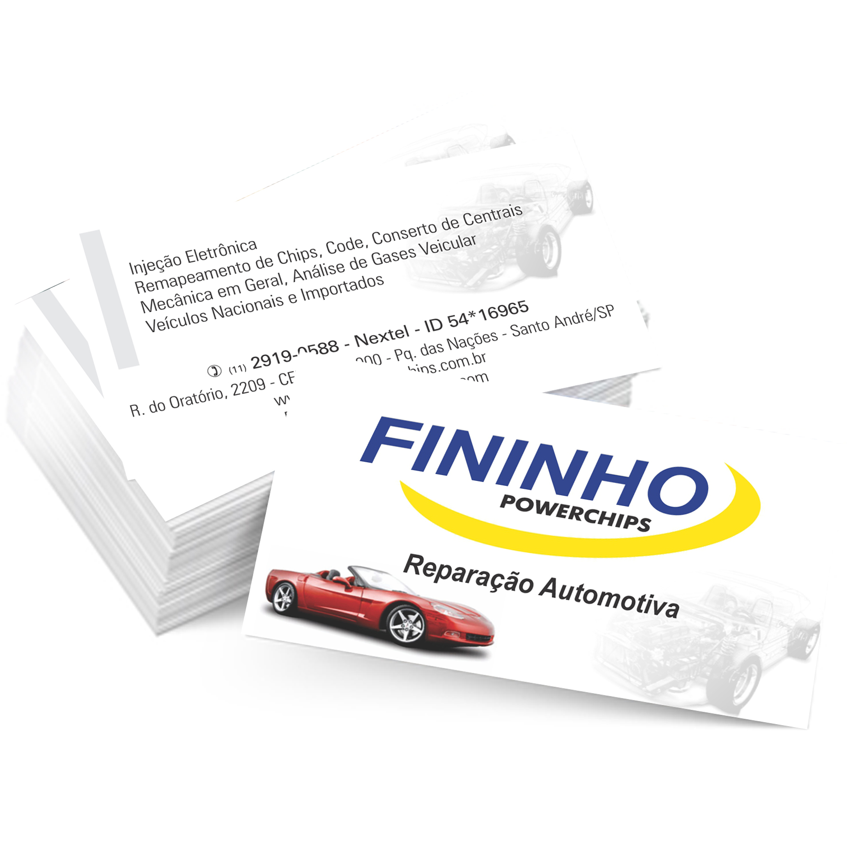 1000 Cartões - 4x1 (verso preto) - 9x5 cm - UV total frente